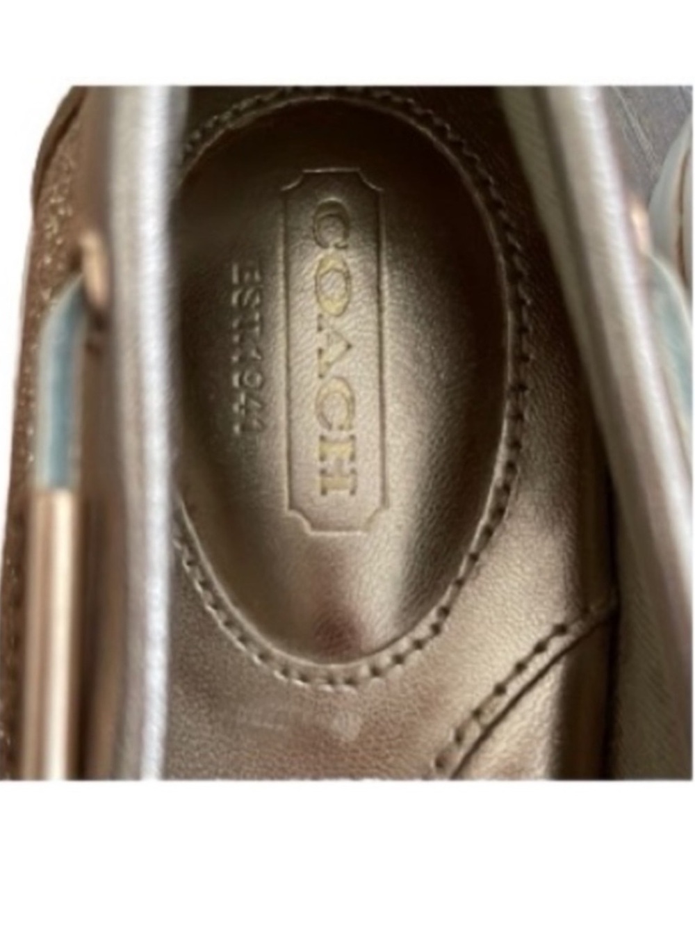 COACH Richelle Loafer Boat
Glitter Gold Sz 7B W - Picture 4 of 14